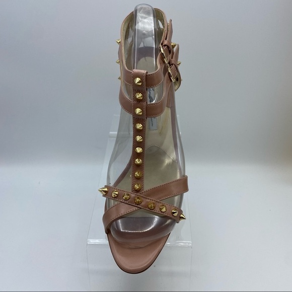 NWT. Brian Atwood Leather Mauve Stud Sandals. Size 11 (41 EU). - Picture 8 of 10